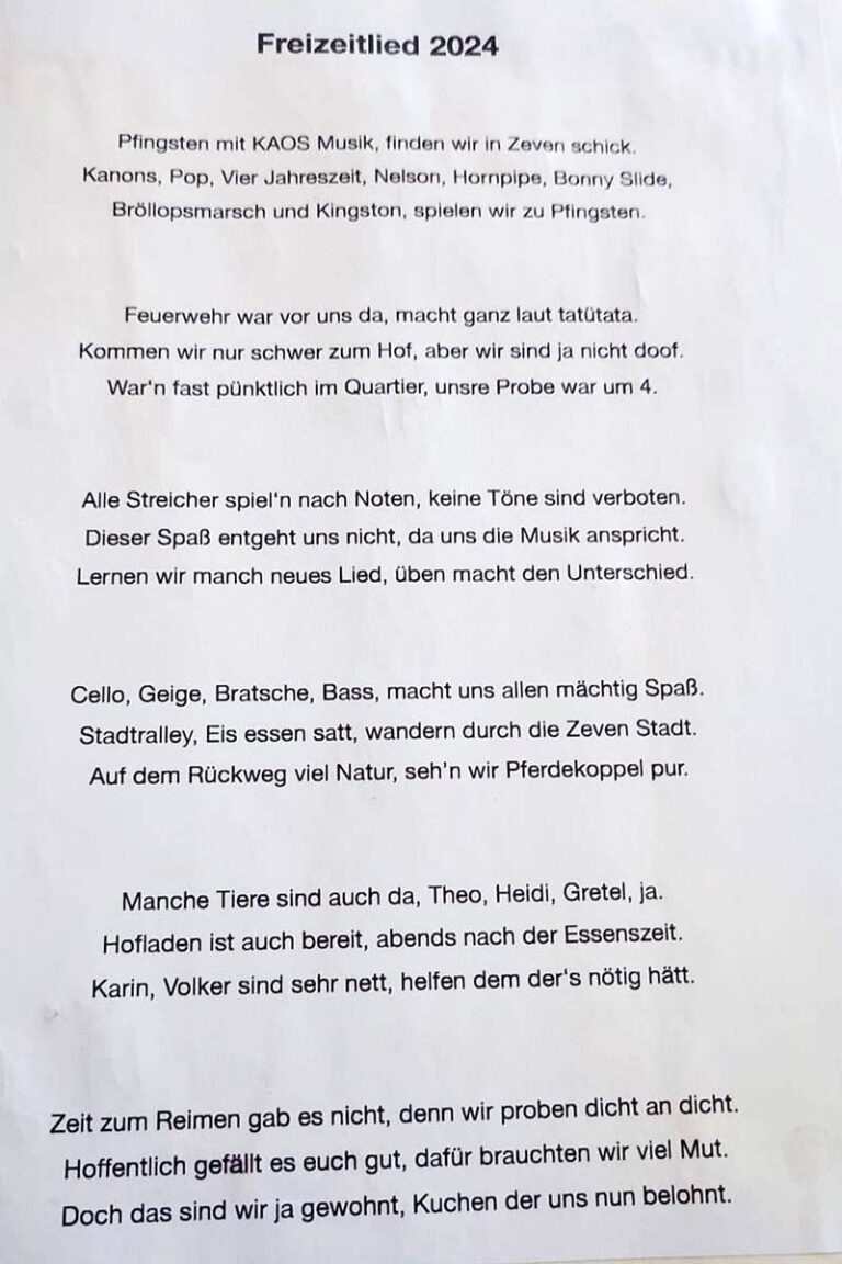 Gästebucheintrag